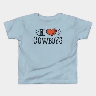 I love cowboys Kids T-Shirt